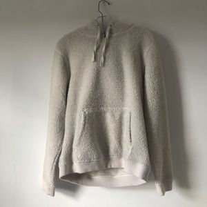 Frank & Oak Sherpa Hoodie in White, M